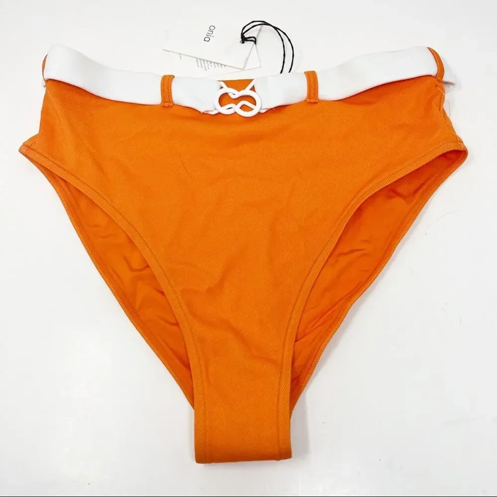 Onia Bea Bikini Bottom In Orange Small‎ NWT